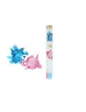 Tun confetti gender reveal cu pudra colorata roz, 40 cm