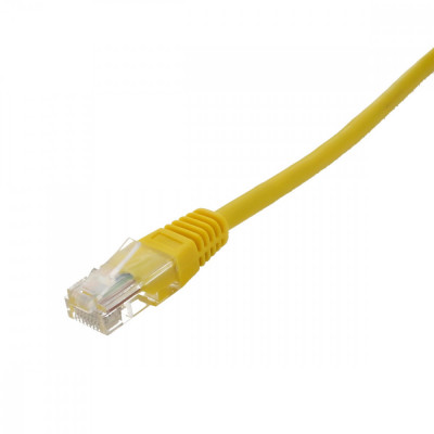 Cablu de retea U/UTP Well, cat5e, patch cord, 1.5m, galben foto