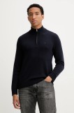 Abercrombie &amp; Fitch pulover din amestec de l&acirc;nă culoarea bleumarin, light, cu turtleneck, KI120-5139-200