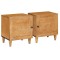 vidaXL Noptieră 2 pcs Maro deschis 40 x 33 x 46 cm Lemn masiv de mango 4018077