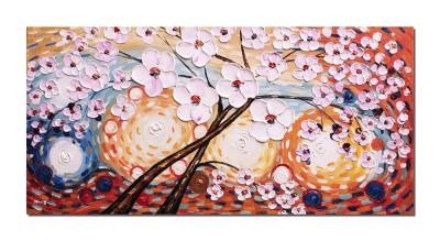 Tablou 3D Copacul vietii, pictat manual 120x60cm ulei pe panza in relief efect 3D, Marius Maxim foto