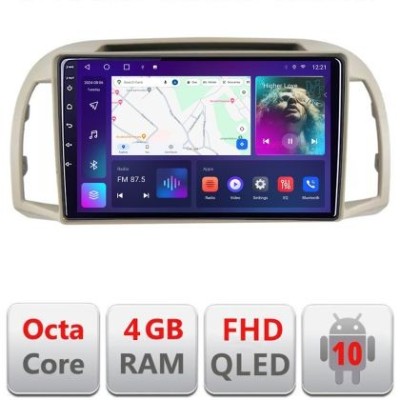 Navigatie Nissan Micra 2002-2010 Android radio gps internet quad core 4+64 carplay android auto KIT-micra2003+EDT-E309v3 CarStore Technology foto