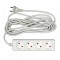 Prelungitor cu impamantare, 4 locasuri, lungime 5 m, Alb, 1 mmp, 10A