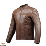 Geaca (jacheta) barbati pentru scuter - motocicleta piele Urban/Heritage Ixon vara model Cranky Air MS culoare: maro Maro XXL
