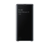 Husa Flip Cover Clearview Samsung Galaxy S10 Plus, Silicon, Neagra