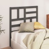 Gossi tablie de pat, gri, 106x4x104 cm, lemn masiv de pin