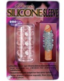 Manson Penis cu Bile Silicon Transparent Seven Creations, Prelungitor Erectie 7cm