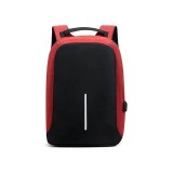 Rucsac / Ghiozdan Edman rezistent la apa, Antifurt, pentru laptop de 15.6&quot;, cu port incarcare USB, cablu USB inclus, Rosu