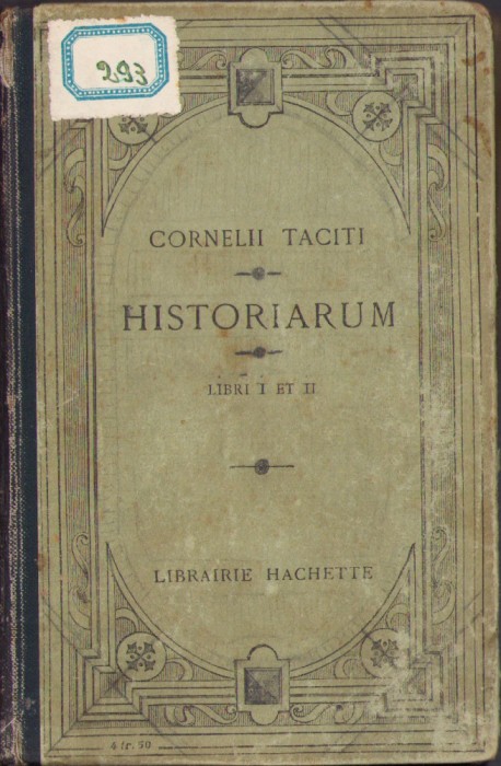 HST C1489 Cornelii Taciti Historiarum Libri I et II 1921