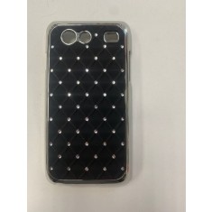 Husa telefon plastic Samsung S Advance i9070 black glitter