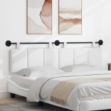 vidaXL Tăblie de pat suspendată Cu lumină LED Alb Țesătură 3424811