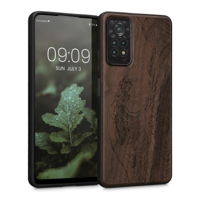 Husa kwmobile pentru Xiaomi Redmi Note 11 Pro/Redmi Note 11 Pro 5G/Redmi Note 12 Pro , Lemn, Maro, 57381.09 foto