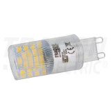 Sursă de lumină G9 cu carcasădin aluminiu\n230 VAC, 4 W, 4000 K, G9, 350 lm, 200&deg;, EEI=F