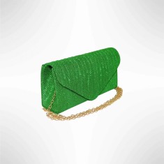 Geanta mica, plic seara pentru ocazii si petreceri, 20 x 10 cm, Magrot B-35 - Verde