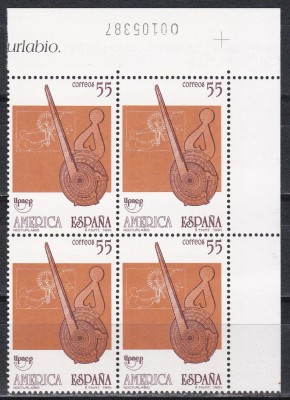 Spania 1991 - America UPAEP, Bloc de 4, MNH foto