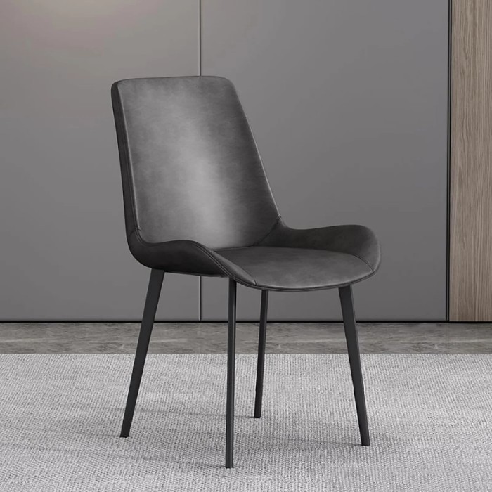 Scaun masa dining piele eco,negru 52 82 45