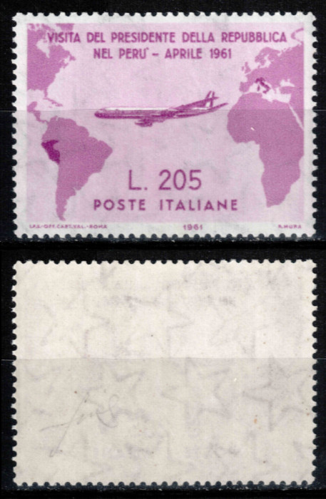 Italia 1961, Mi #1102 I**, vestita eroare Gronchi roz, MNH. Cota 1.500 &euro;!