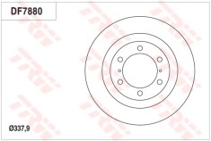TRW DF7880S Disc frana foto