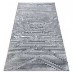 Covor Structural SIERRA G5013 țesute plate gri - Zig zag, etnic, 160x220 cm