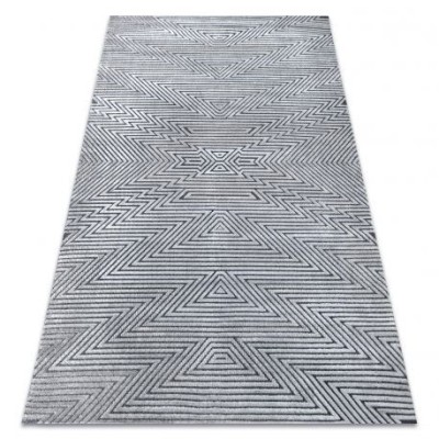 Covor Structural SIERRA G5013 țesute plate gri - Zig zag, etnic, 160x220 cm foto