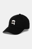 Karl Lagerfeld șapcă de baseball din bumbac culoarea roșu, cu imprimeu, A1W33037