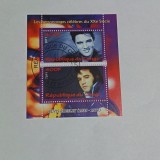Bloc de 2 timbre &bdquo;Elvis Presley&rdquo; emis de Republica Congo &icirc;n anul 2011 CTO