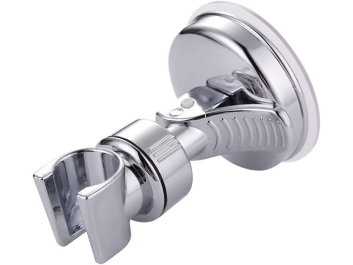 Suport Para Dus cu Ventuza, Reglabil 360 Grade, 10, 5 x 7 cm, Argintiu