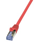 PATCH CORD S/FTP LOGILINK Cat6a, LSZH, cupru, 1 m, rosu, AWG26, dublu ecranat &quot;CQ3034S&quot; (timbru verde 0.08 lei)