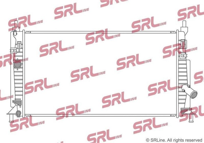Radiator Mazda 3 09-13, motor: 2.2 MZR-CD, 672x358x26, SRLine, Aluminiu/ Plastic brazat, R2AH1520Y