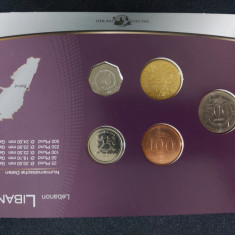 Seria completata monede - Liban 1996-2006, 5 monede