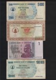 Set 4 bancnote Zimbabwe #7, Africa