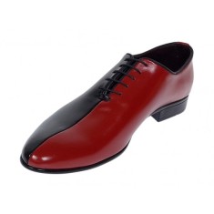 Pantofi barbati elleganti din piele naturala - Negru si Rosu MOD1NR
