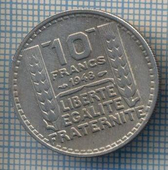 AX 1233 MONEDA - FRANTA - 10 FRANCS -ANUL 1948 -STAREA CARE SE VEDE foto