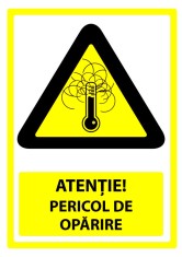 Semn atentie pericol de oparire foto