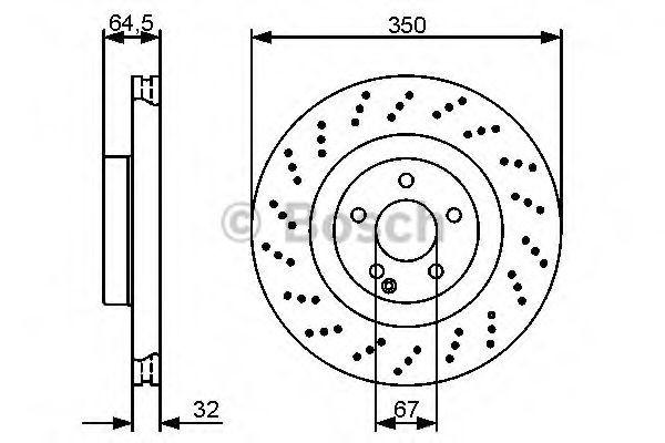 Disc frana MERCEDES E-CLASS T-Model (S211) (2003 - 2009) BOSCH 0 986 479 412