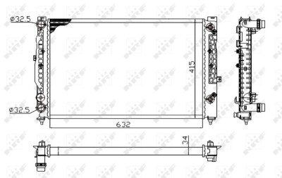 NRF 529504A Economy Class Radiator, racire motor foto