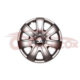 Set 4 Capace Roți Skoda Negre R16 Model 415 - Plastic Flexibil, Fixare Sigură