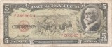 Cuba 5 Pesos 1958 - Maximo Gomez, F269965A, P-91a