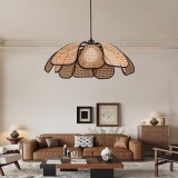 Lustra suspendata LV826 din sfoara, design rustic elegant, 1x E27