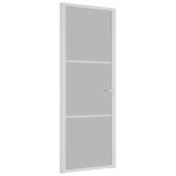 Cumpara ieftin Usa de interior, 76x201,5 cm, alb, sticla mata si aluminiu