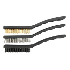 Set de 3 perii plastic-otel-alama 170 mm VOREL