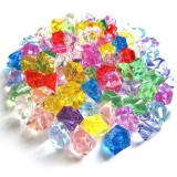 Set 60 de cristale decorative, plastic, multicolor, 2.5x2 cm, Oem