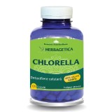 Chlorella Herbagetica, 120 capsule, Supliment nutritiv, Alga verde-albastra, pentru Imunitate si Detoxifiere