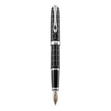 Stilou DIPLOMAT Excellence A plus, cu penita M, aurita 14kt. - Rhomb Guilloche Lapis Black
