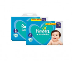 Pachet 2 x Pampers Active Baby Giant Pack - nr.3 , 90 buc (180 buc) foto