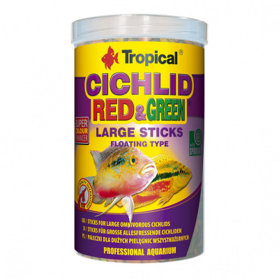 TROPICAL Cichlid Red/Green Large Sticks 250ml / 75g foto