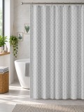 Cumpara ieftin Perdea Dus Jacquard Marime 180 x 180 cm, Gri, Antialergica, Polipropilena 50%, Poliester 50%