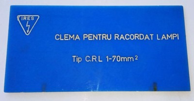 Placheta Plexiglax perioada comunista IRES INDICATII ELECTRICE ELECTRICIENI foto
