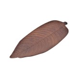 Platou decorativ din lemn, Model Frunza, 45.5x18 cm, ATU-089877, Oem