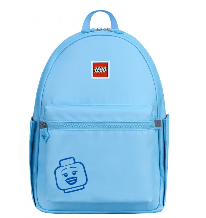 Rucsac Casual Lego Tribini Joy Large - Design Emoji - Albastru Pastel